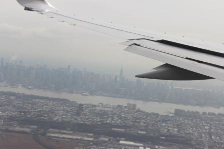 Empire State Building from the plane window, en route to AAO 2014 in New Orleans