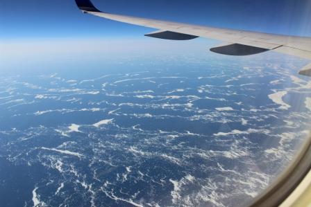 Icebergs in the atlantic en route to AAO 2014 in New Orleans